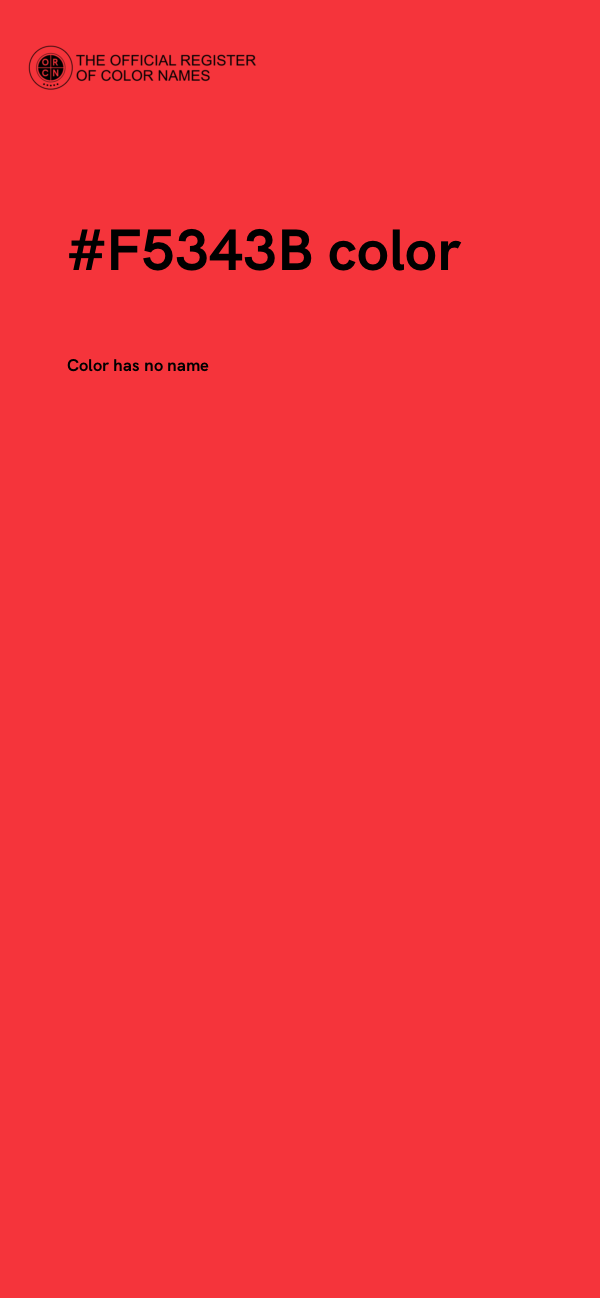 #F5343B color image