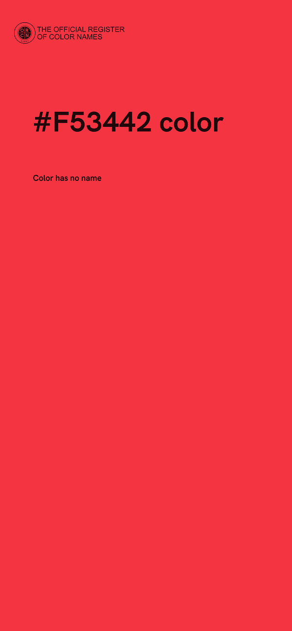 #F53442 color image