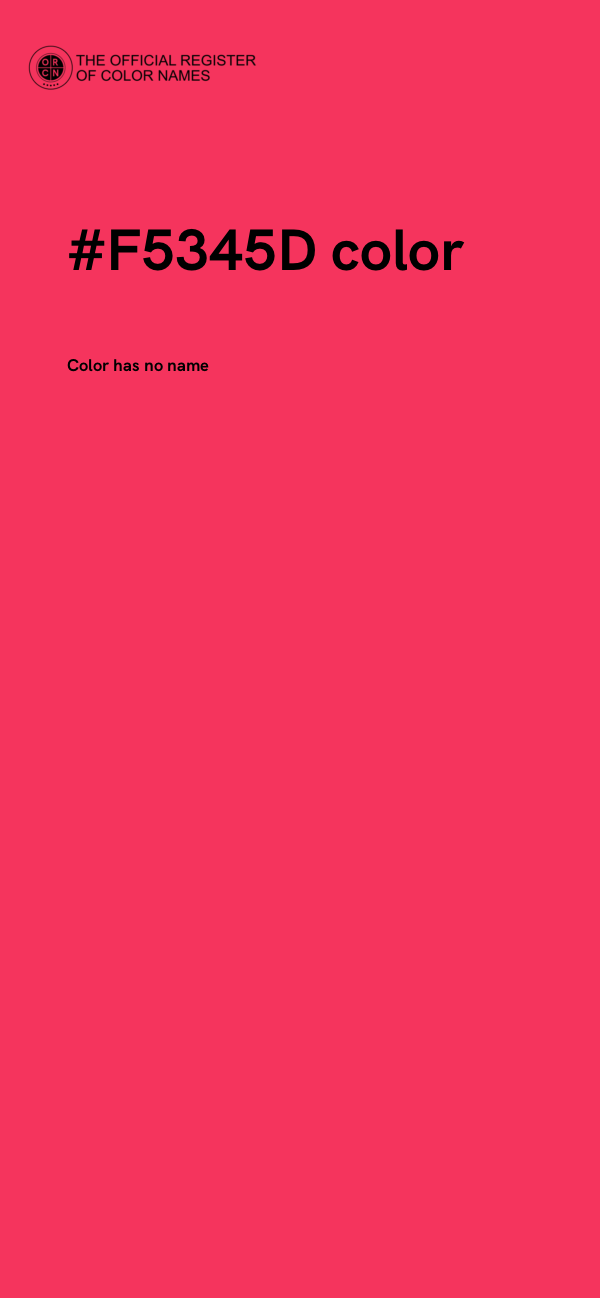 #F5345D color image