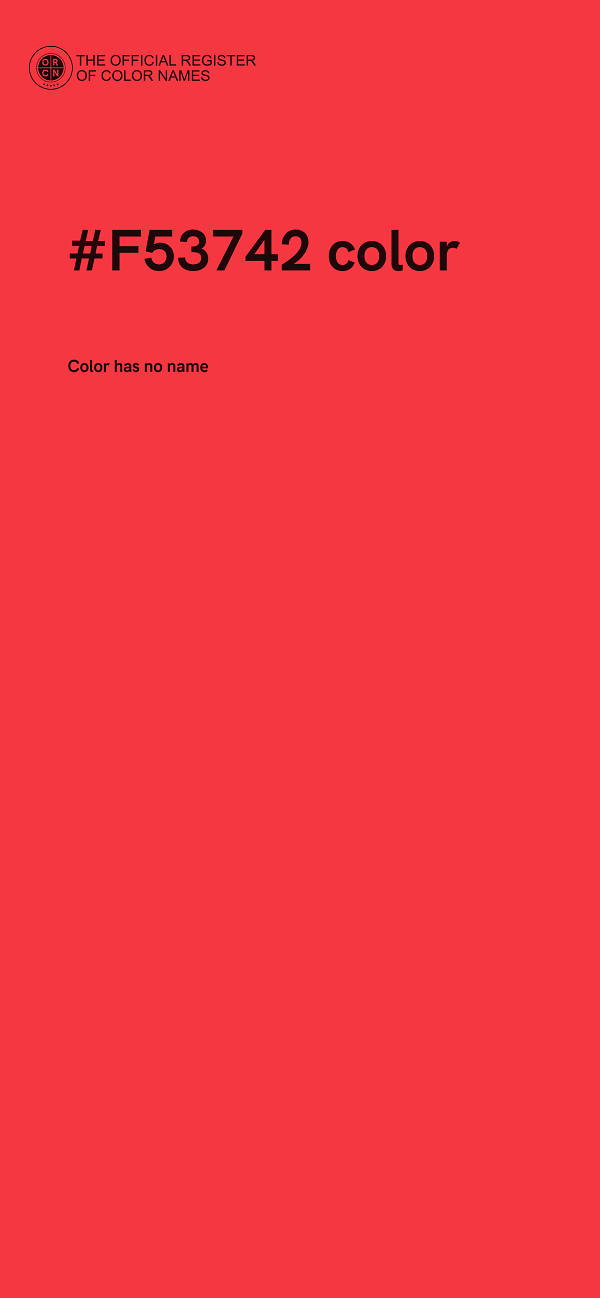 #F53742 color image