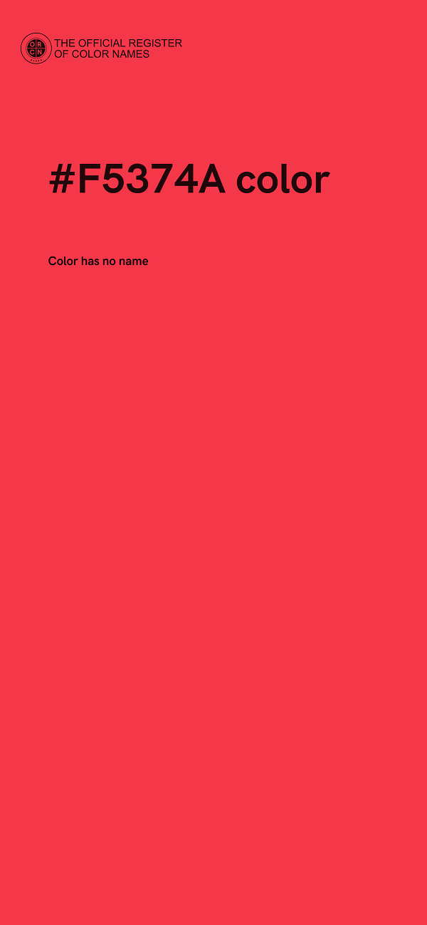 #F5374A color image