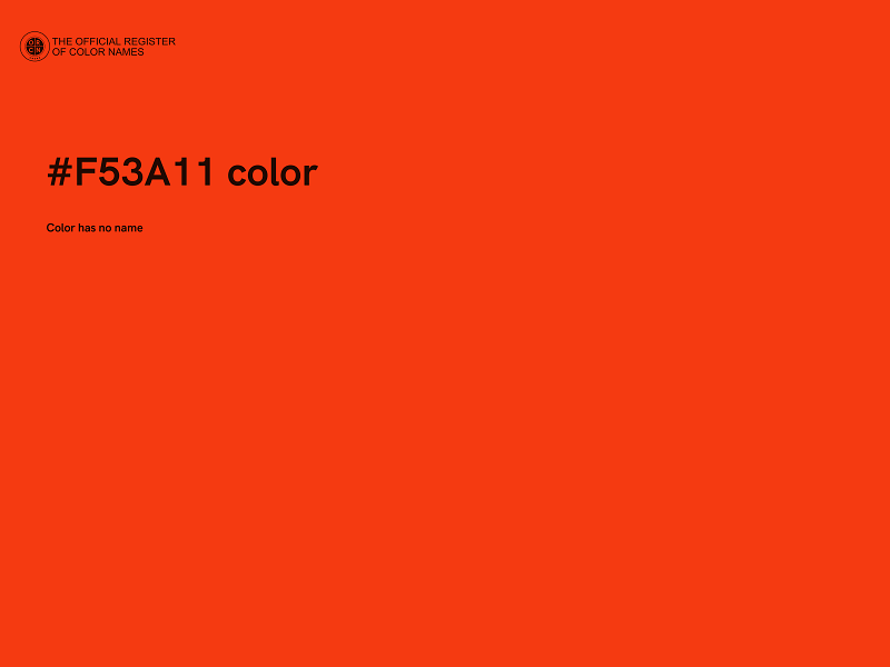 #F53A11 color image