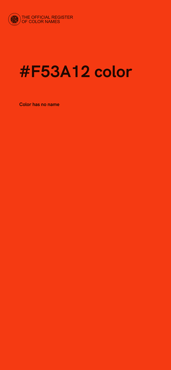 #F53A12 color image