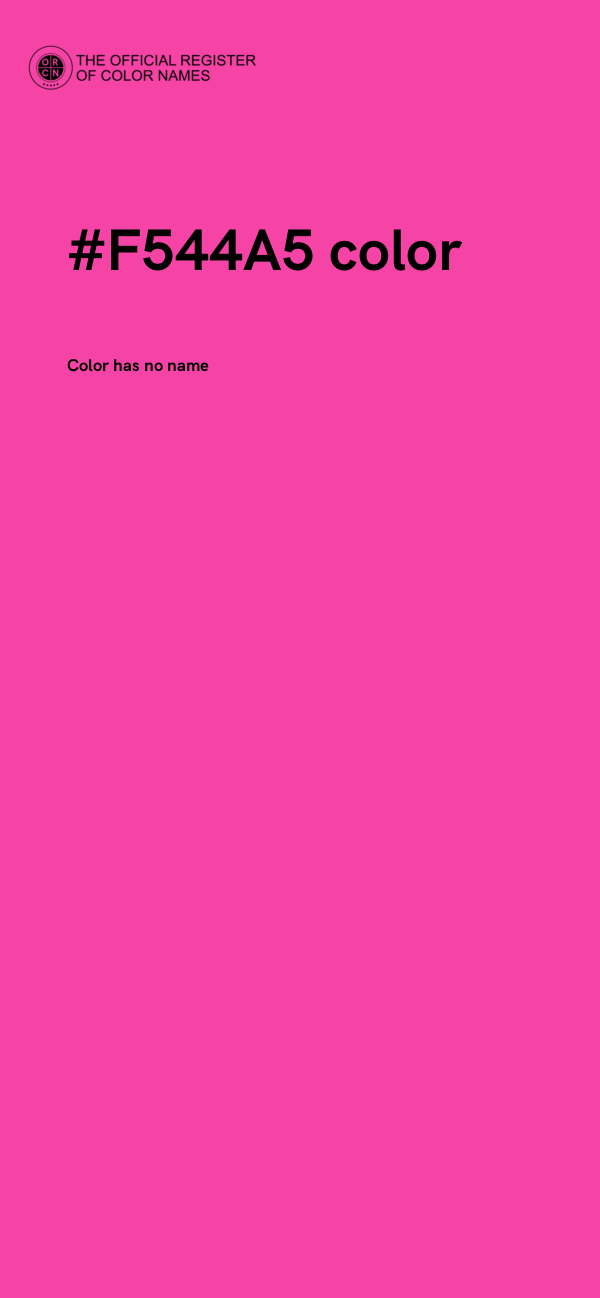 #F544A5 color image