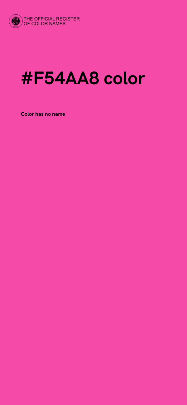 #F54AA8 color image