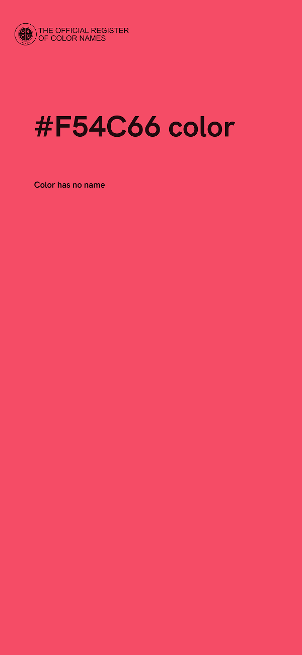 #F54C66 color image
