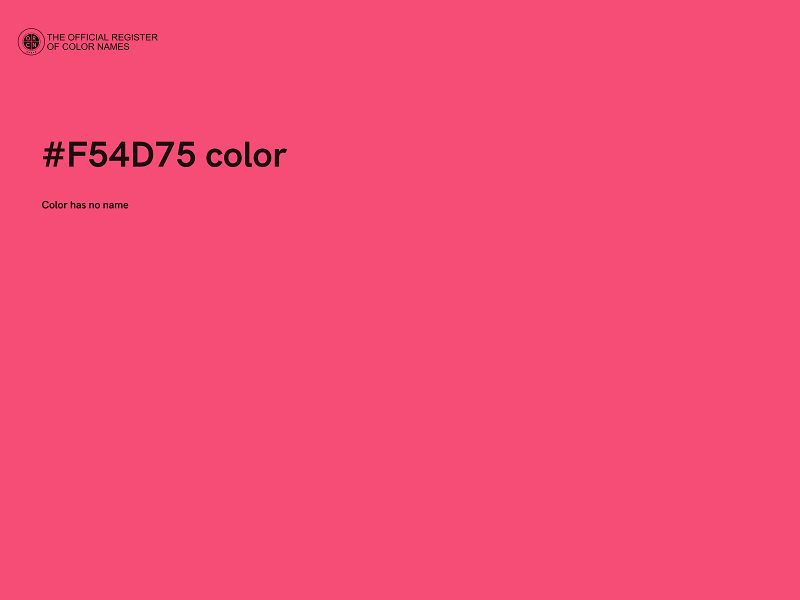 #F54D75 color image