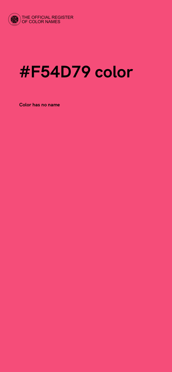 #F54D79 color image