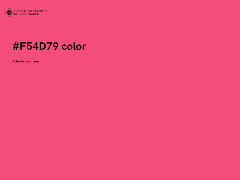 #F54D79 color image