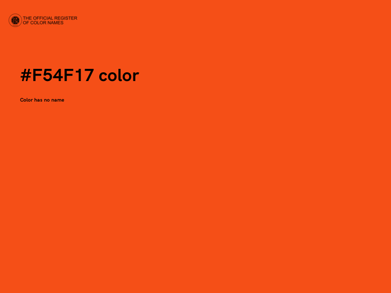 #F54F17 color image