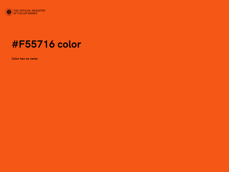#F55716 color image