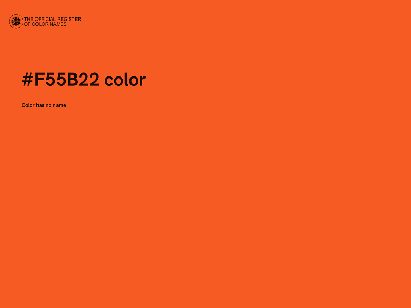 #F55B22 color image