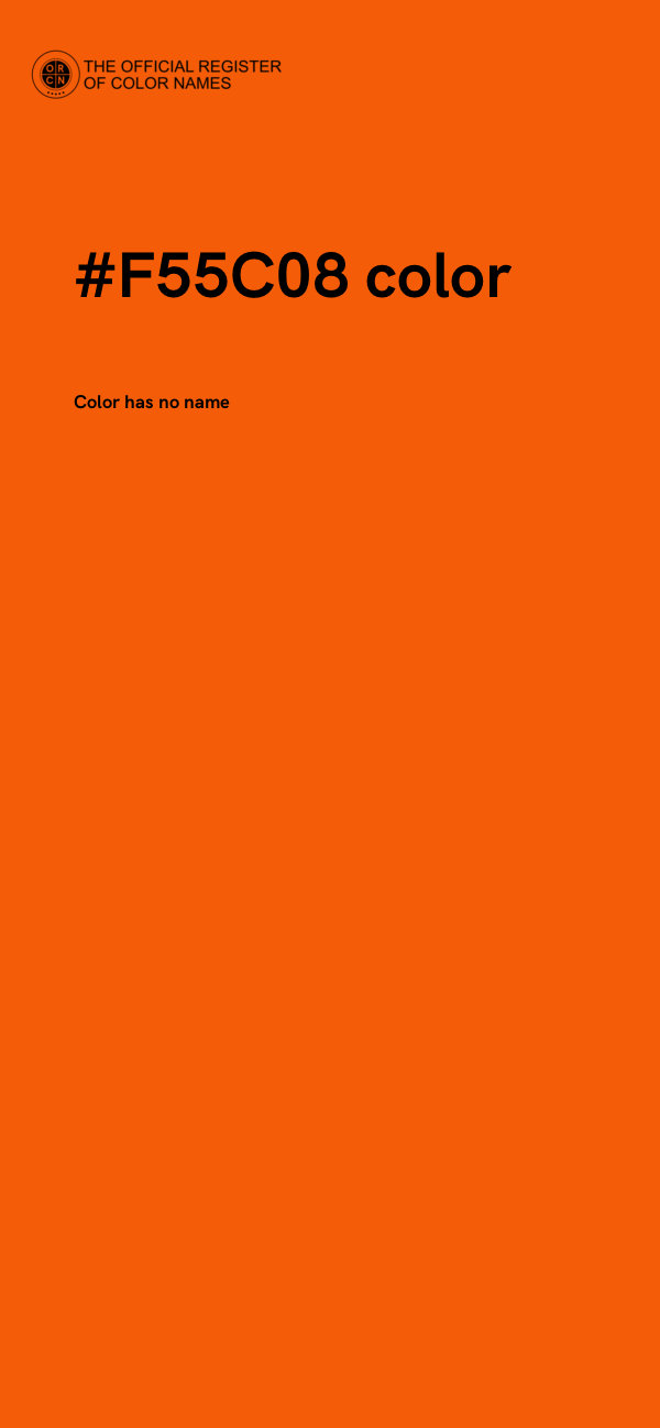 #F55C08 color image