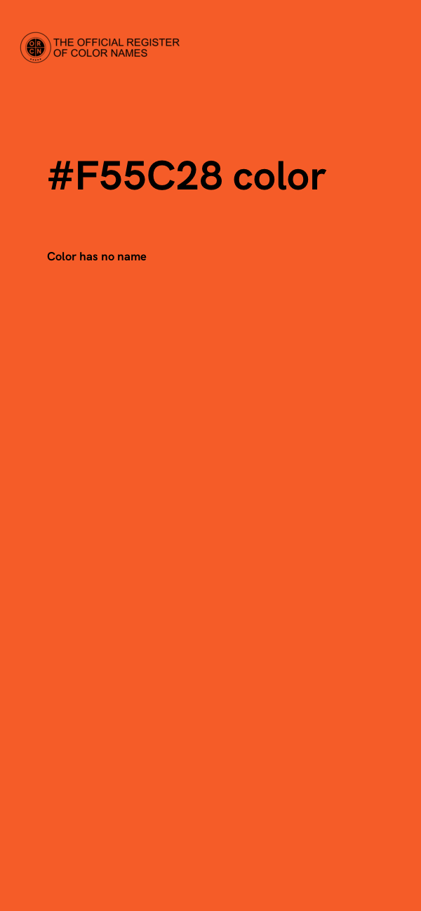 #F55C28 color image