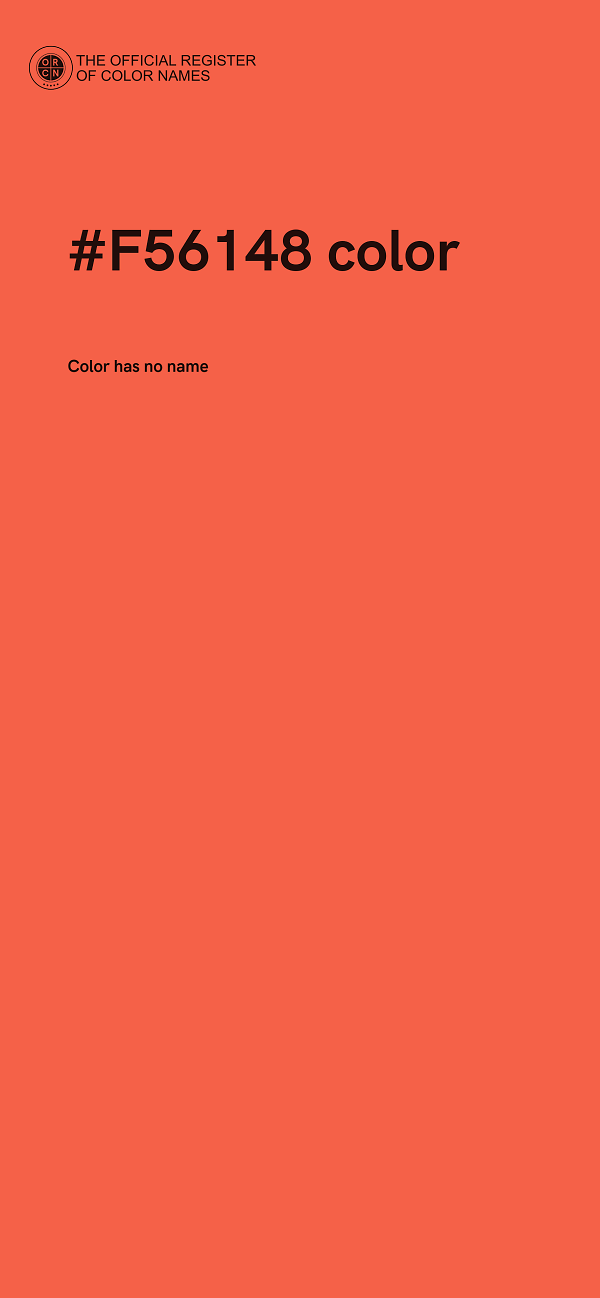 #F56148 color image