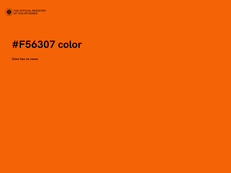 #F56307 color image