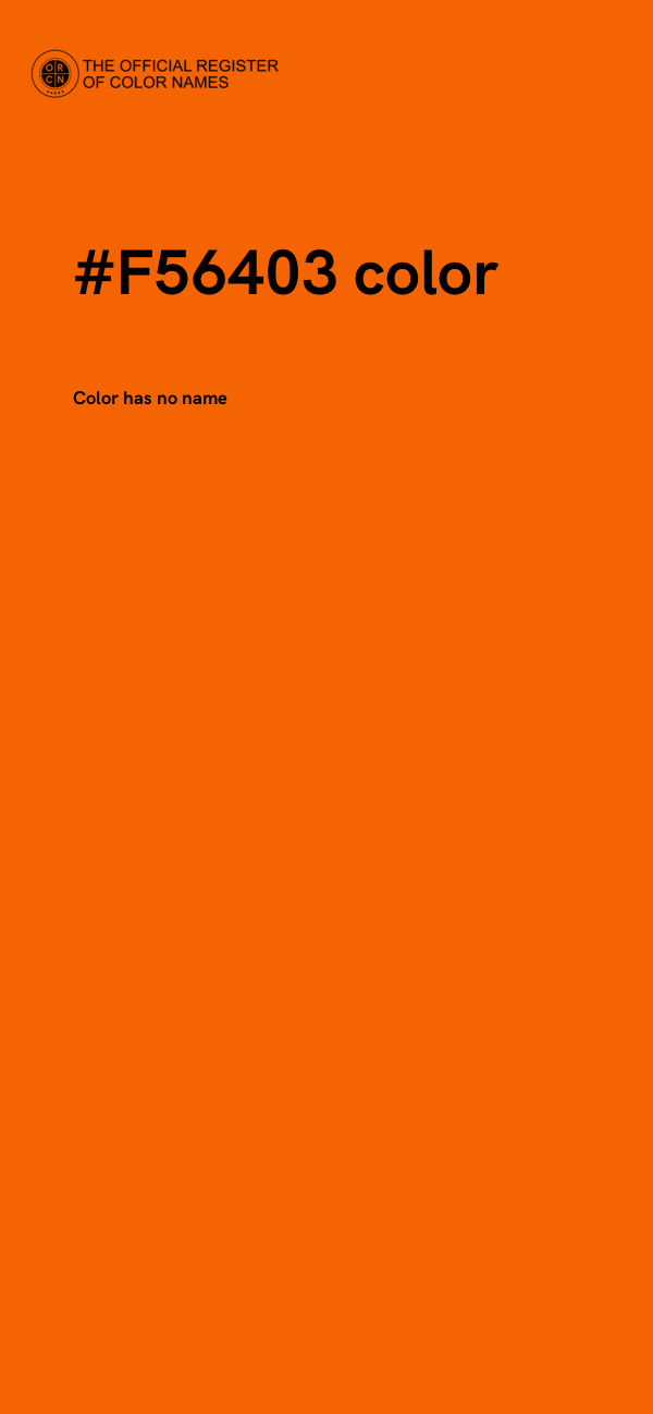 #F56403 color image