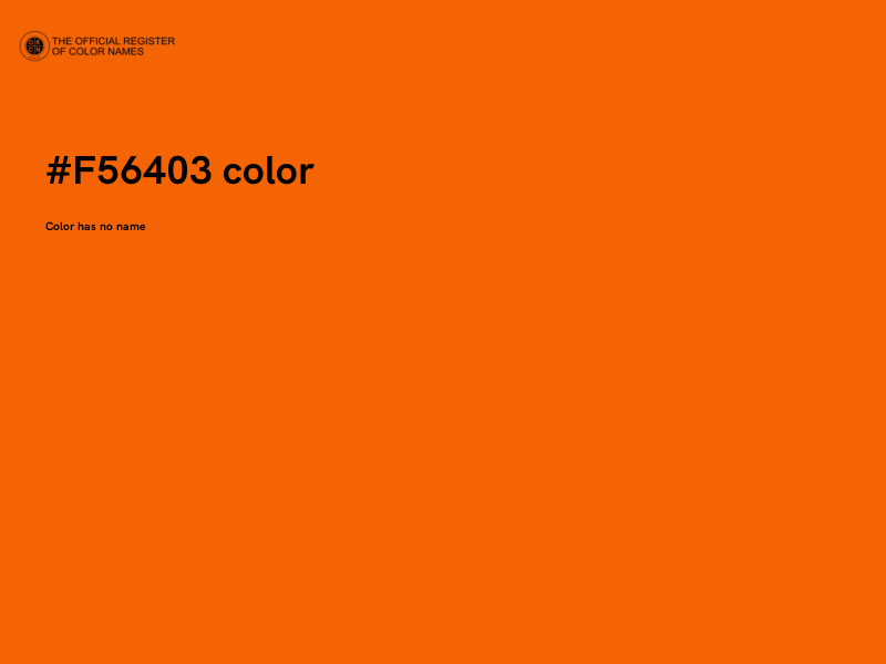 #F56403 color image
