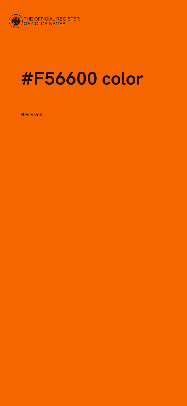 #F56600 color image