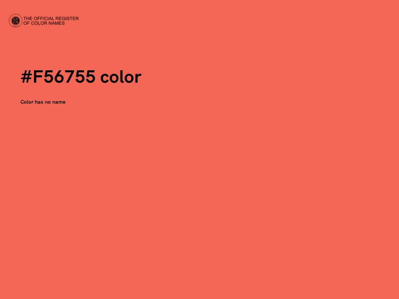 #F56755 color image