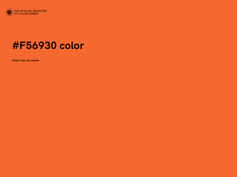 #F56930 color image