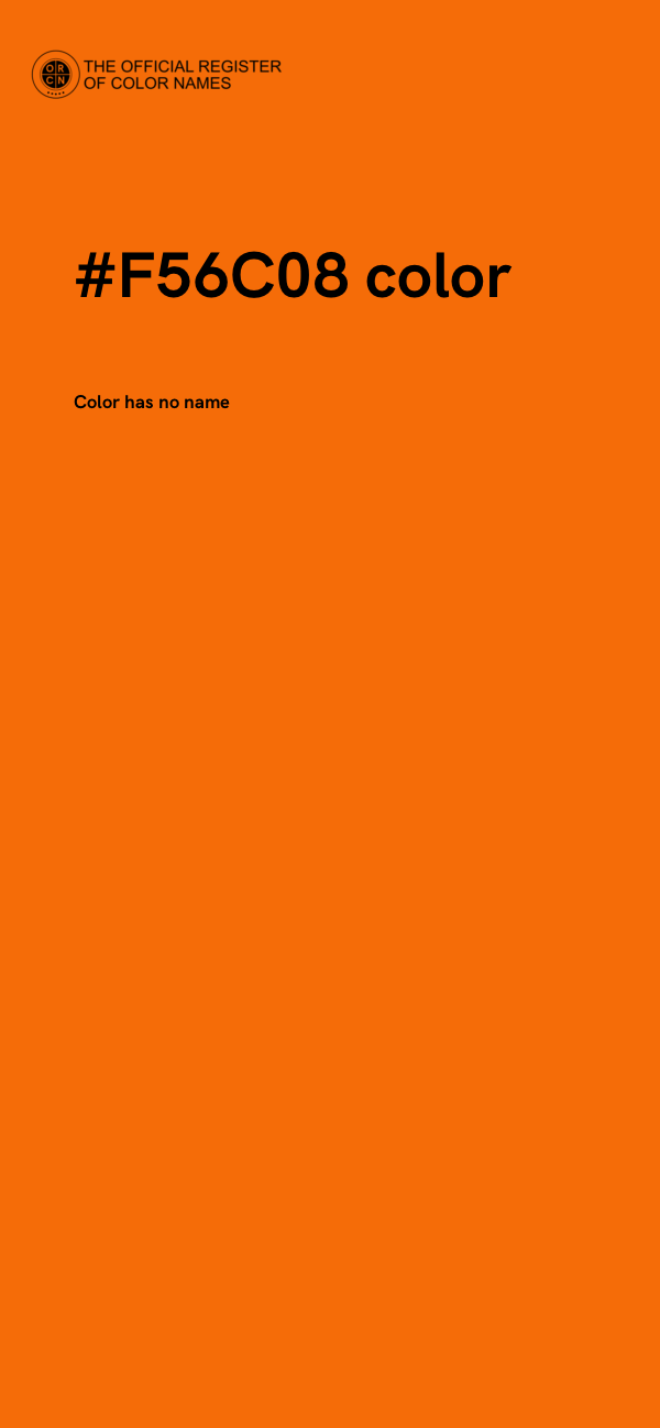 #F56C08 color image