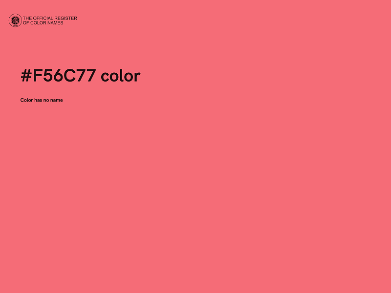 #F56C77 color image