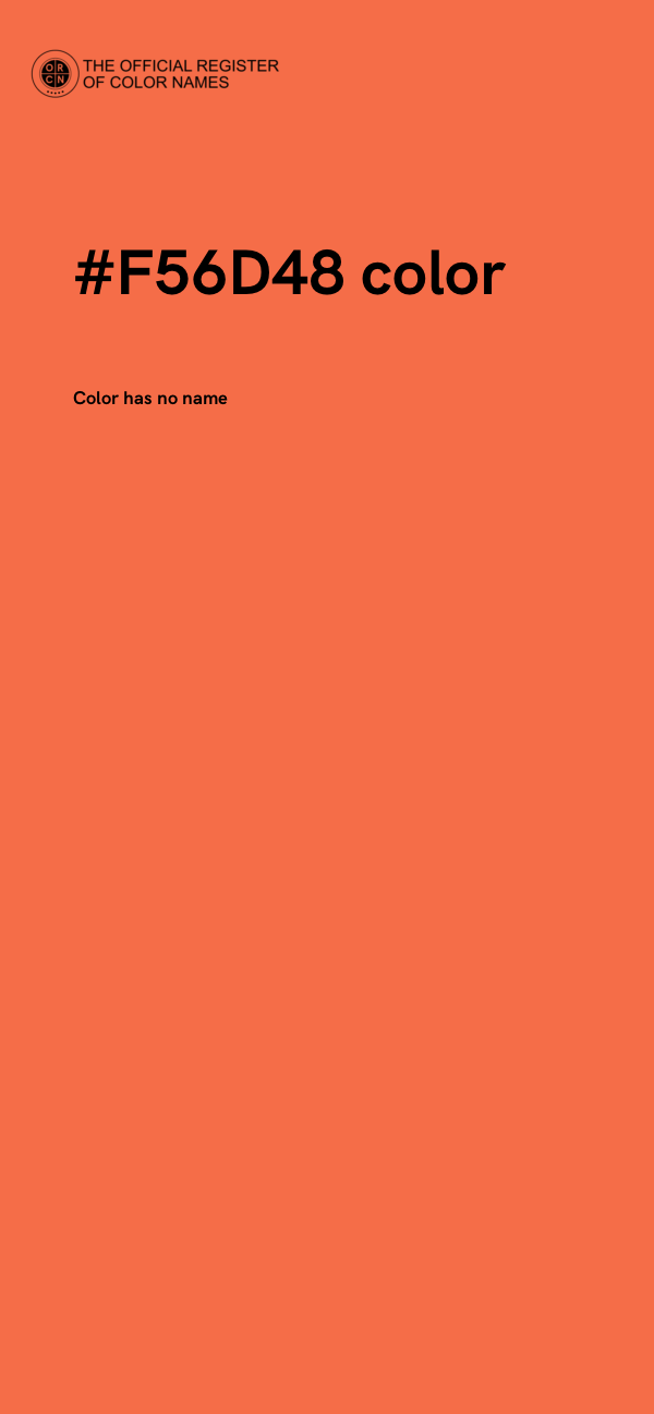 #F56D48 color image