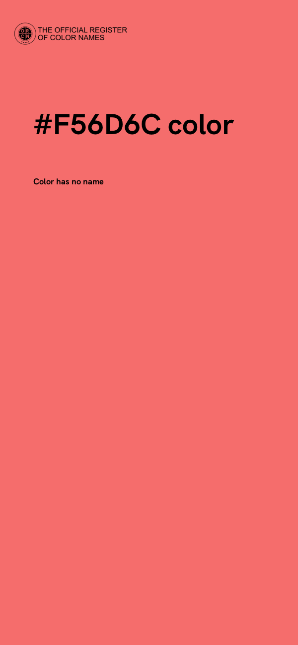 #F56D6C color image