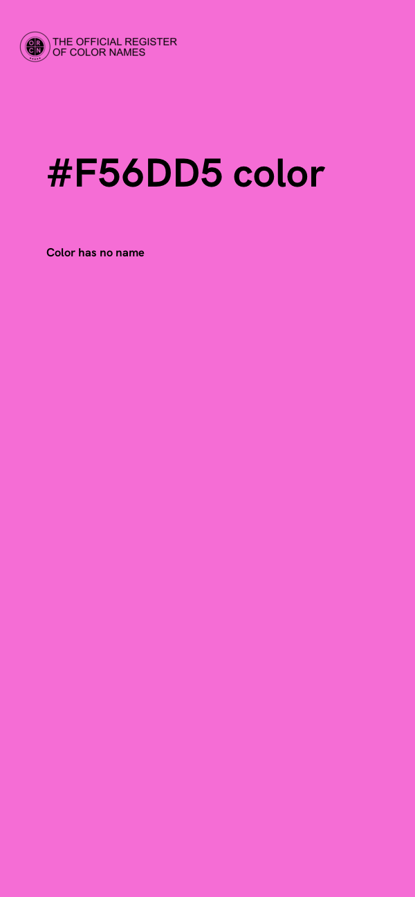 #F56DD5 color image