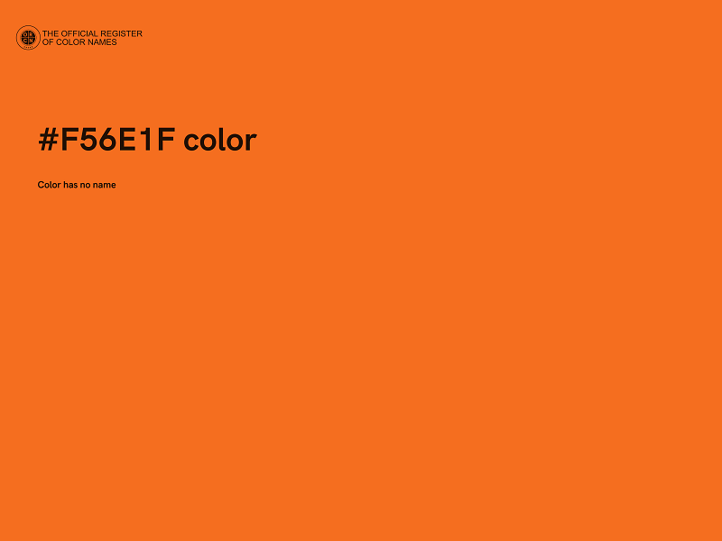 #F56E1F color image