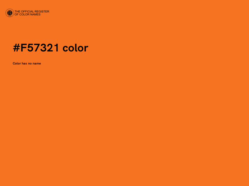 #F57321 color image