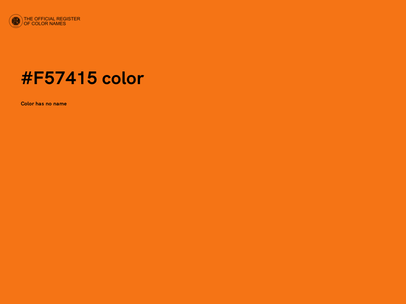 #F57415 color image