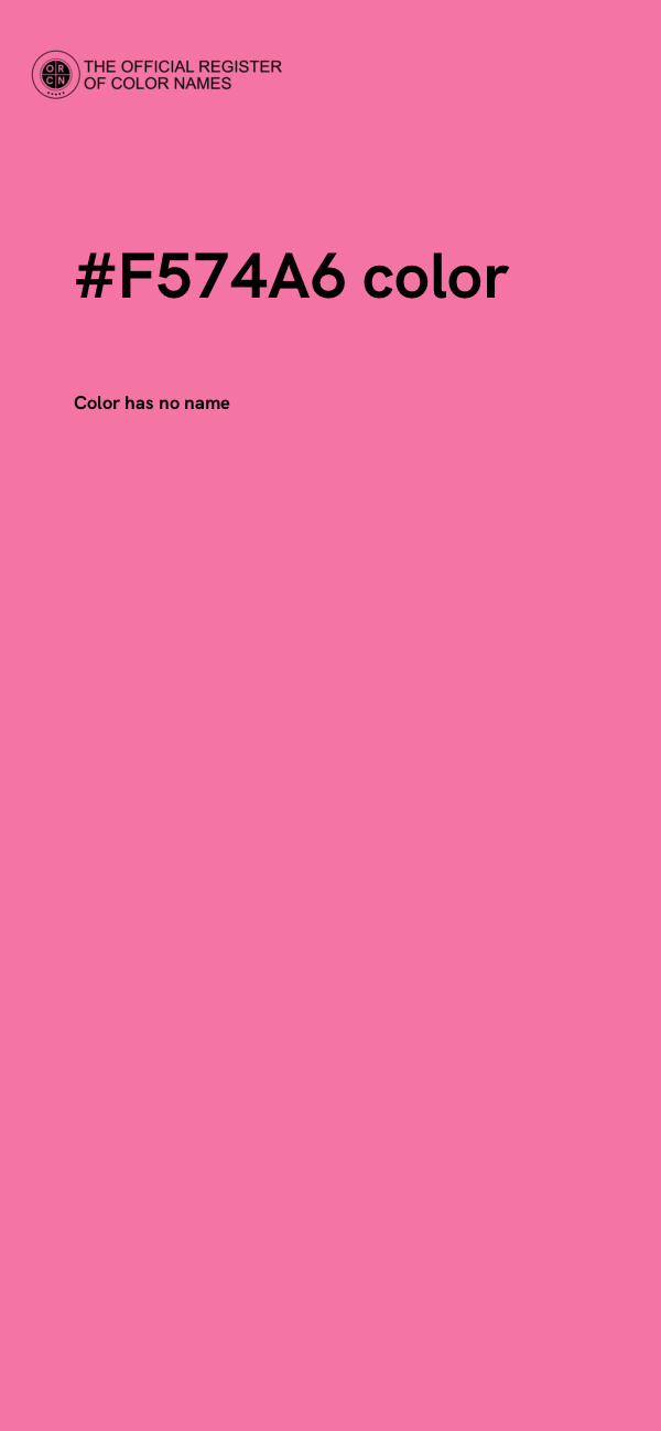 #F574A6 color image