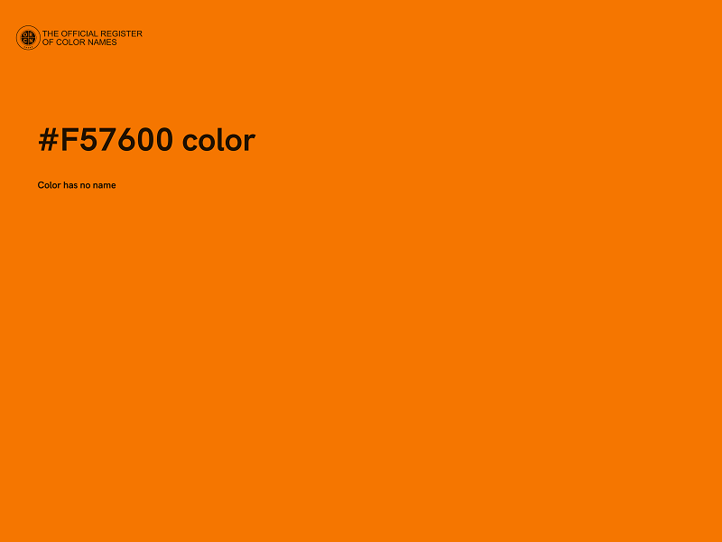 #F57600 color image