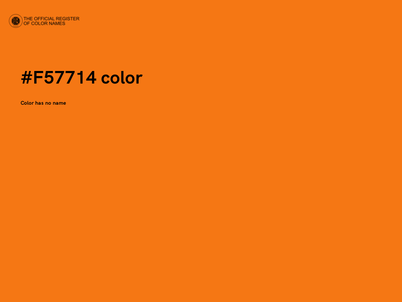 #F57714 color image