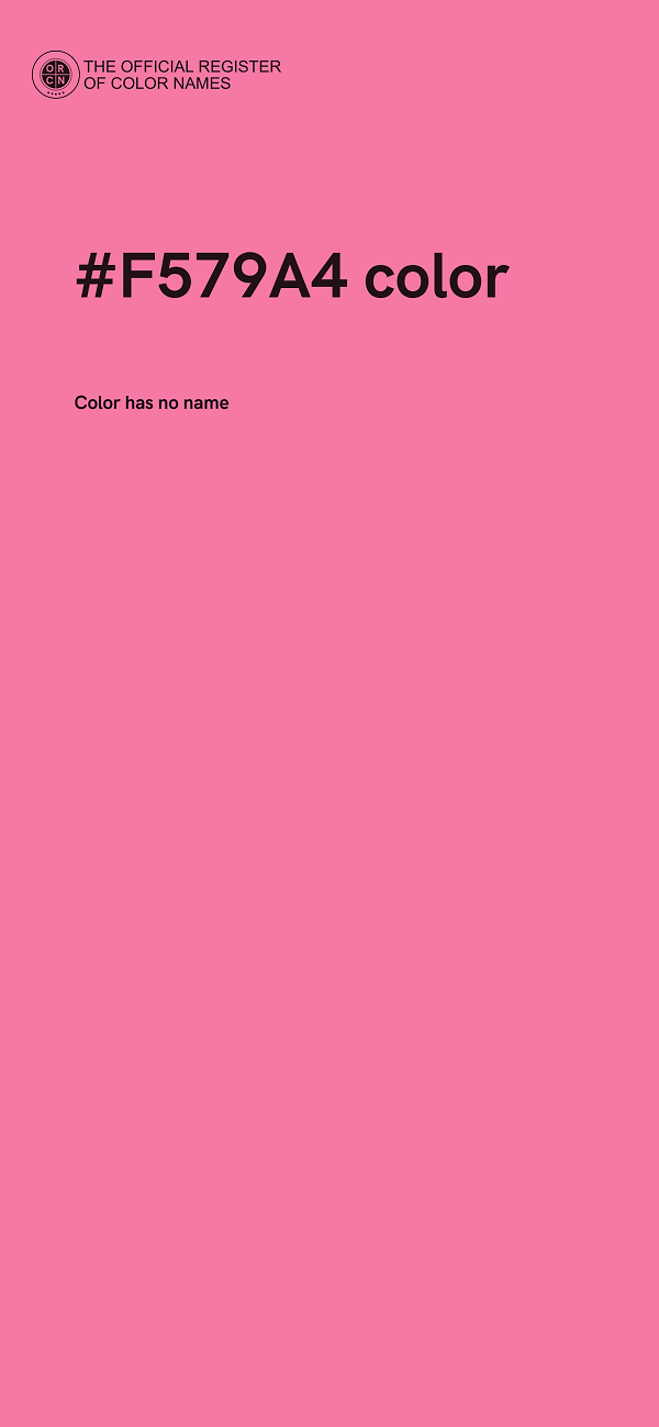 #F579A4 color image