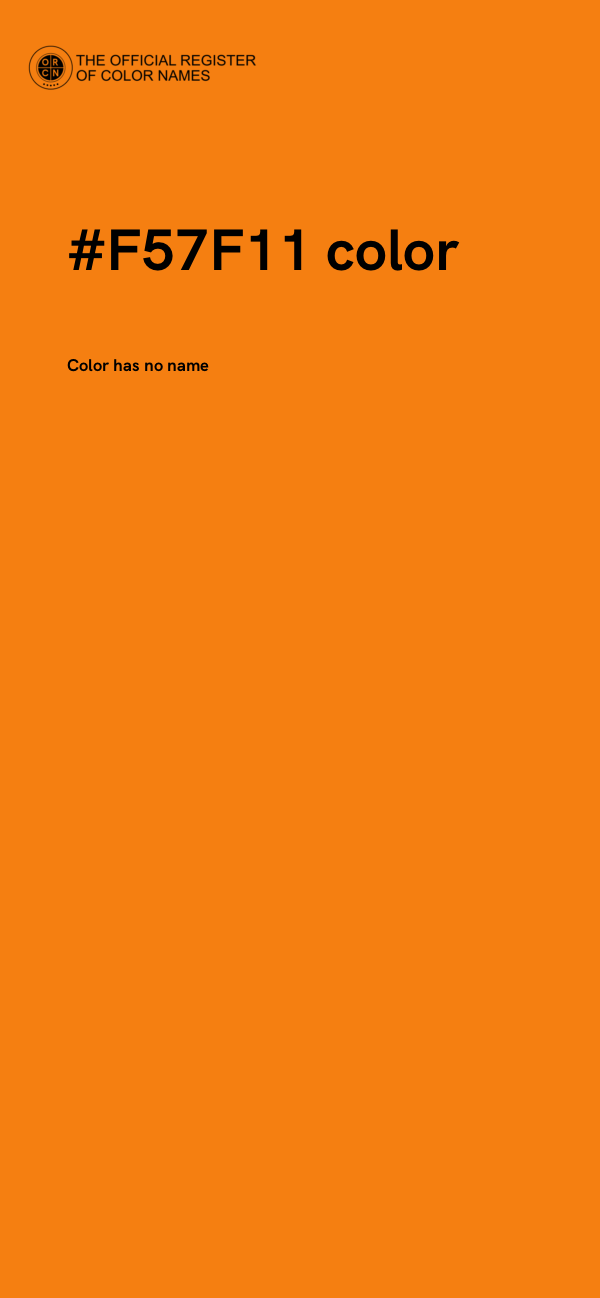 #F57F11 color image