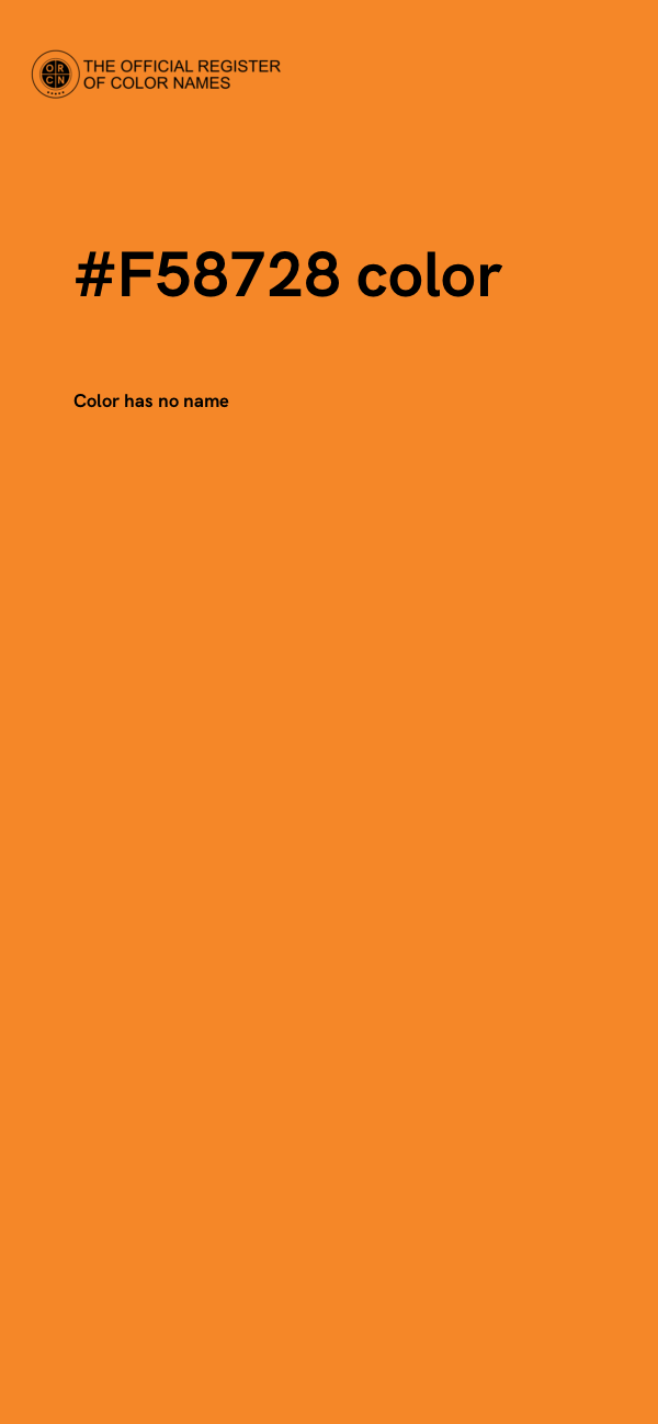#F58728 color image