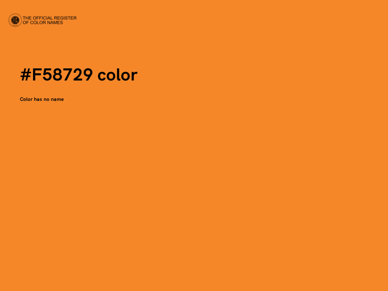 #F58729 color image