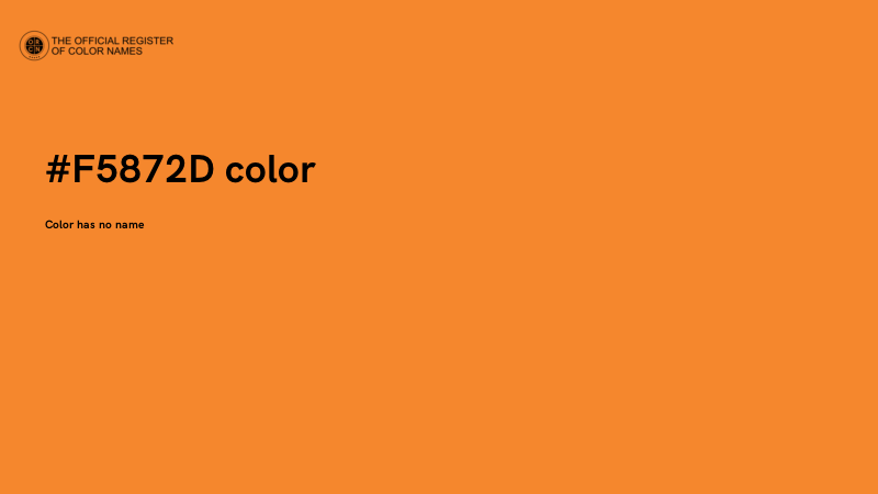 #F5872D color image