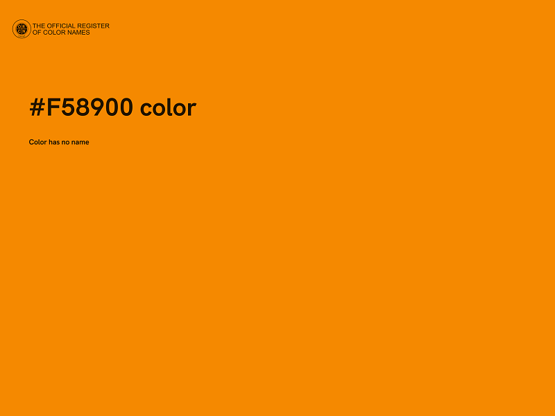 #F58900 color image