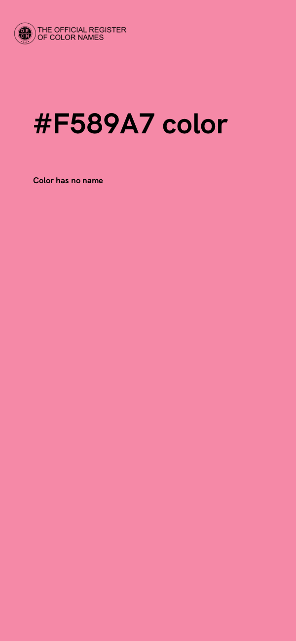 #F589A7 color image