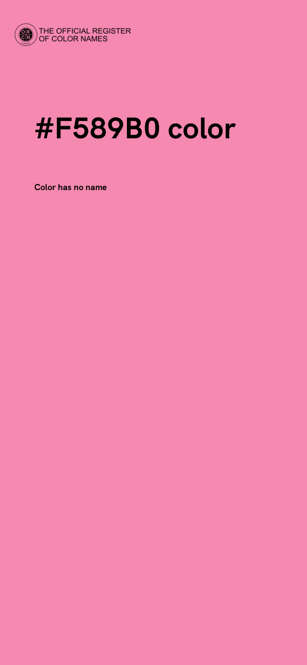 #F589B0 color image
