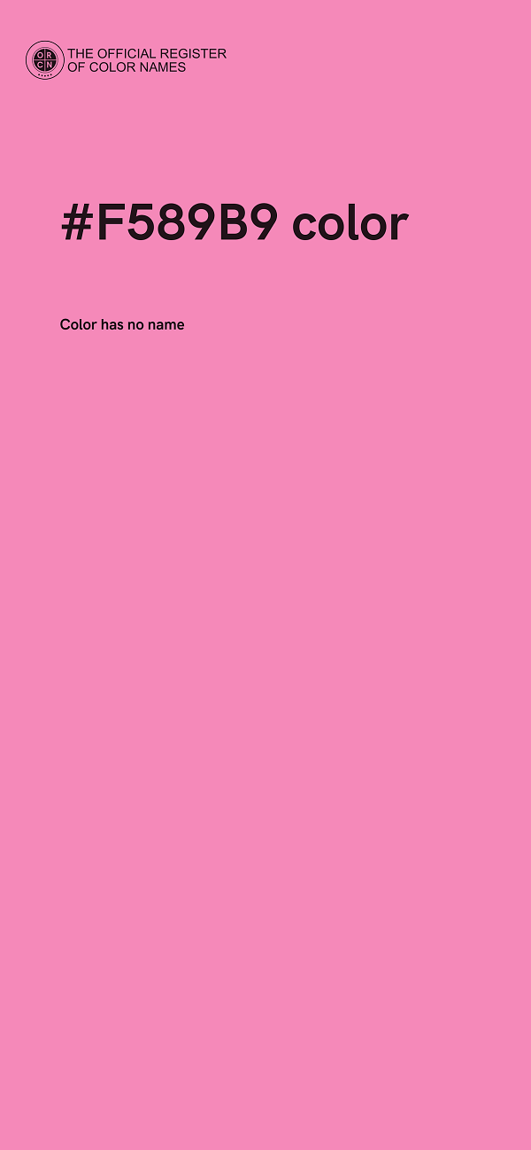 #F589B9 color image