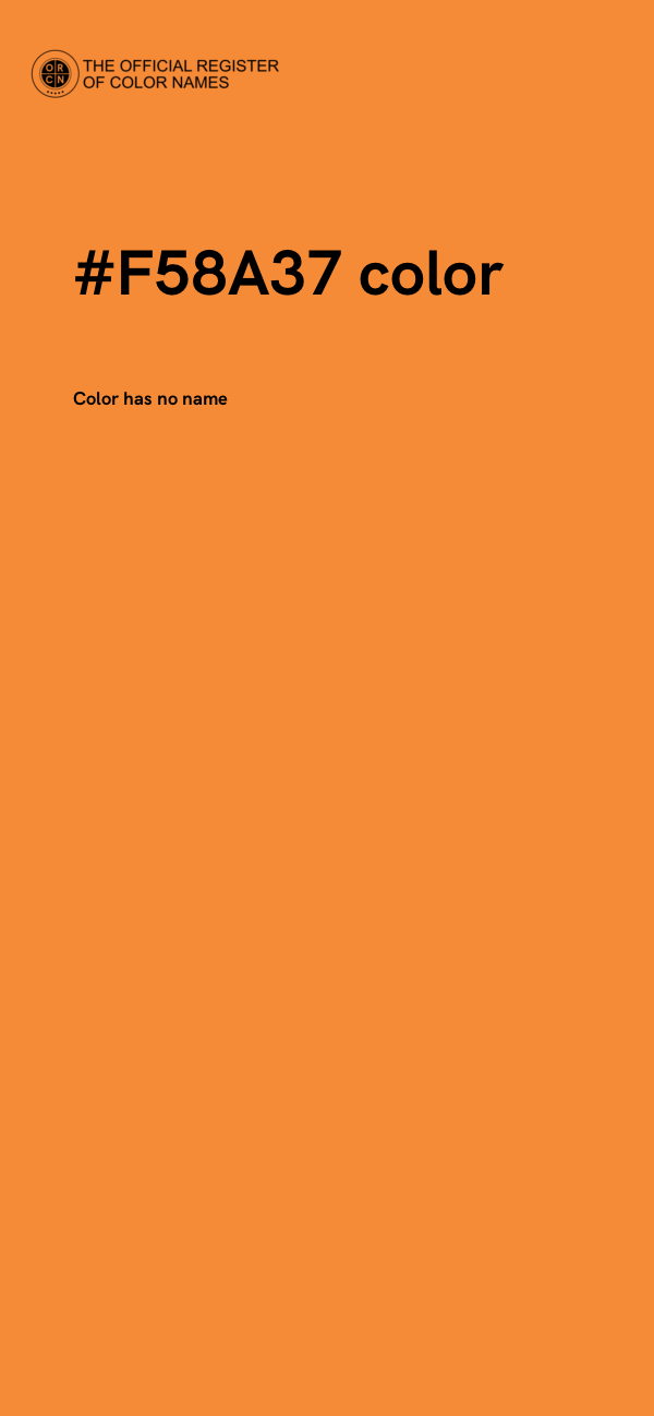 #F58A37 color image