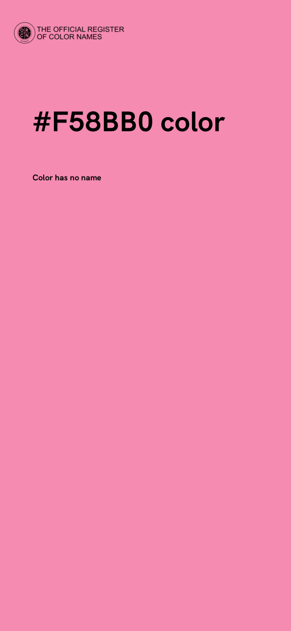 #F58BB0 color image