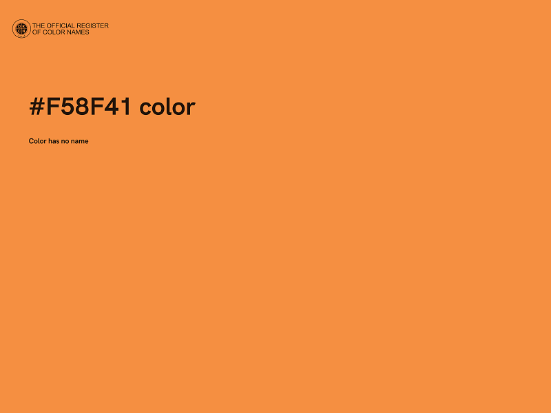 #F58F41 color image