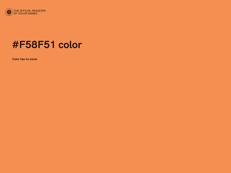 #F58F51 color image