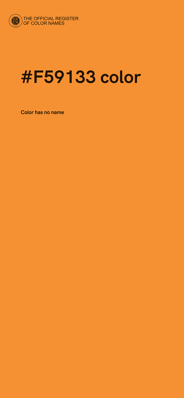 #F59133 color image
